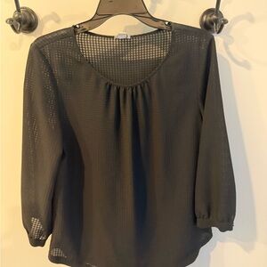 J. Crew Black Sheer Women's Blouse